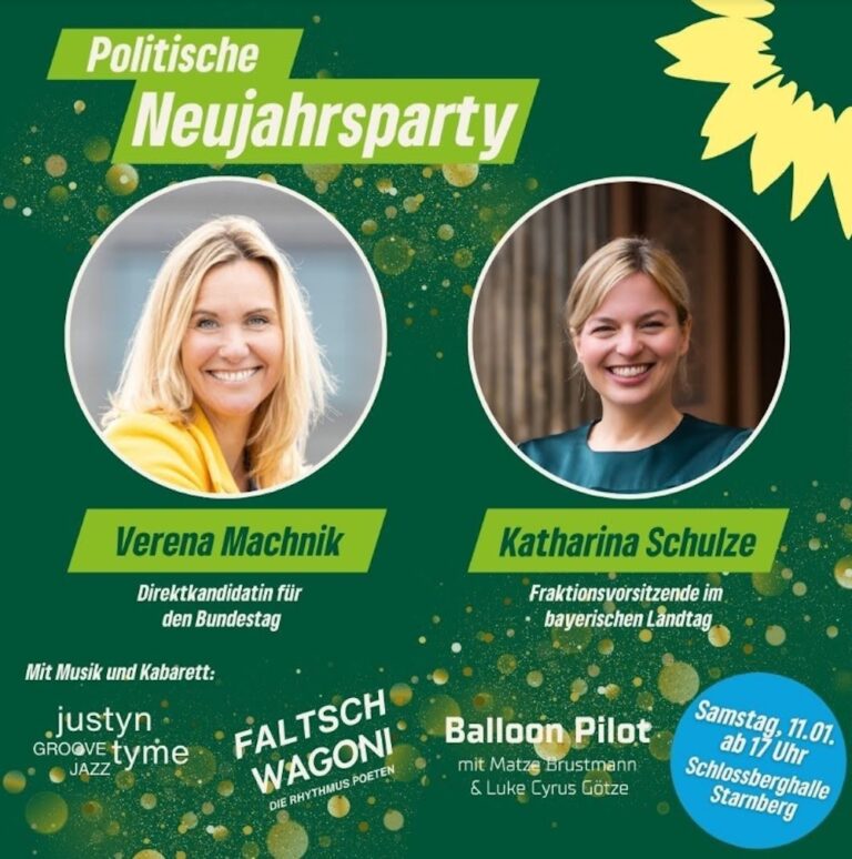 Politische Neujahrsparty mit Bundestagskandidatin Verena Machnik und Katharina Schulze